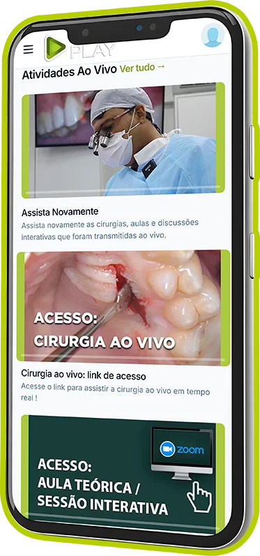 Área de atividades ao vivo do IP Play no celular